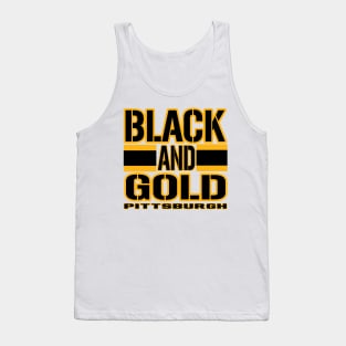 Pittsburgh LYFE Black and Gold True Football Colors! Tank Top